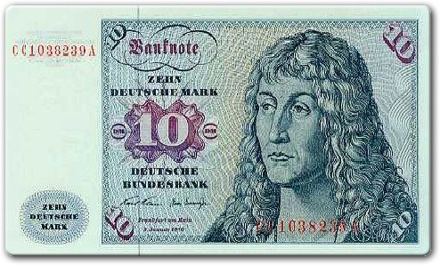 Der Mann auf dem Zehnmarkschein