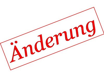 Terminänderung und Terminneuankündigung