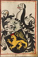 Wappen der Linien der Vögte von Gera, seit Mitte 15. Jahrhundert auch der Vögte von Plauen und Reu