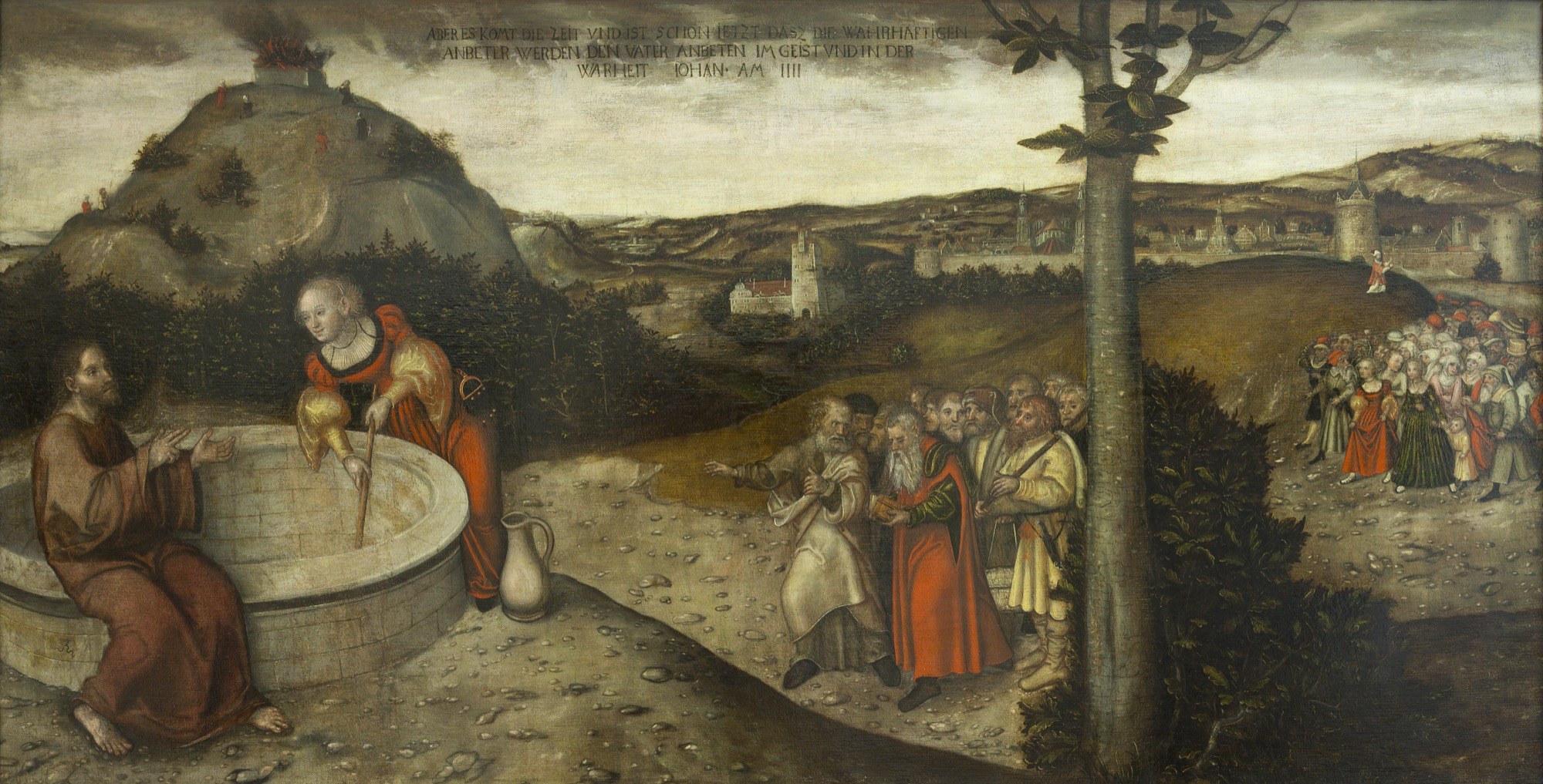 Lucas Cranach d. Ä.: Christus und die Samariterin am Jakobsbrunnen