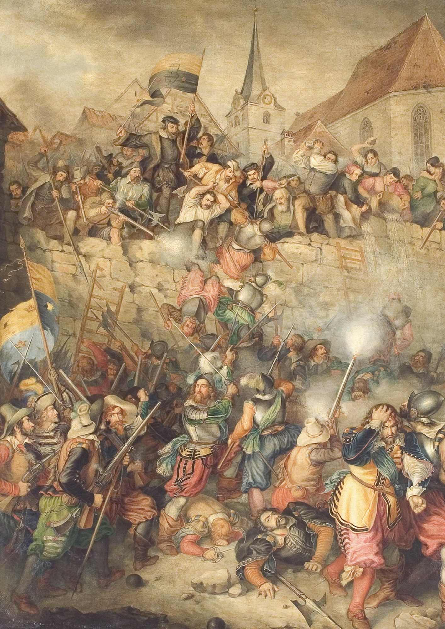 Lorenz-Kaim-Ansichtskarte: Stürmung Cronach (1837)